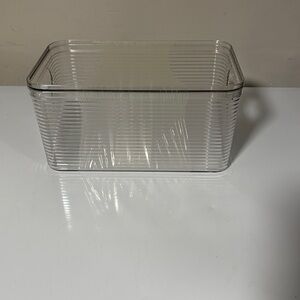 Clear Plastic Storage Bin - Transparent Home Organizer